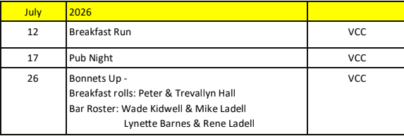 VCC July Events 2026
