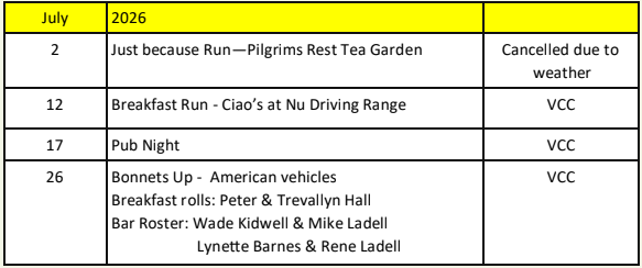 VCC July Events 2026